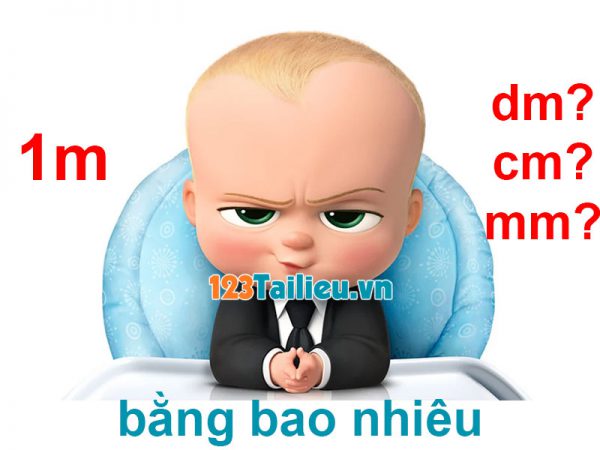 1m bằng bao nhiêu dm? 1m bằng bao nhiêu cm? 1m bằng bao nhiêu mm? Cách đổi mét (m) sang dm, cm, mm?