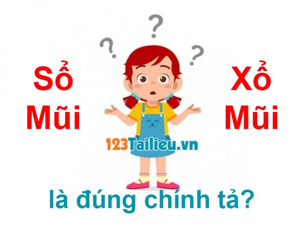 Sổ mũi hay Xổ mũi là đúng chính tả? 60% người dùng chọn sai