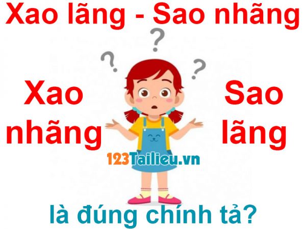 Xao nhãng, Xao lãng, Sao nhãng hay Sao lãng là đúng chính tả Tiếng Việt?
