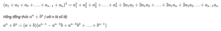 Bình phương của n số hạng (n>2)