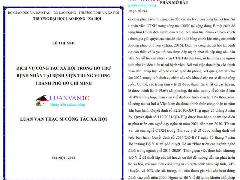 mẫu luận văn thạc sĩ ngành công tác xã hội xuất xắc