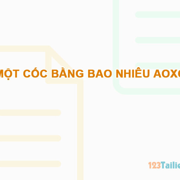Một cốc bằng bao nhiêu aoxơ?